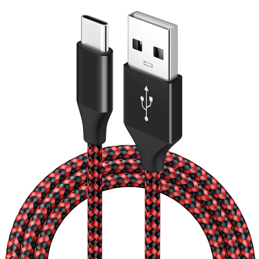 Wholesale usb Cable 1m 2m 3m Nylon Braided Cell Phone Type C Fast Cable Fast Charging Usb C Cable
