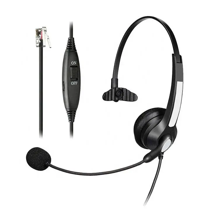 Active noise canceling microphone with super good sound quality Professional RJ9 plug call center telecom