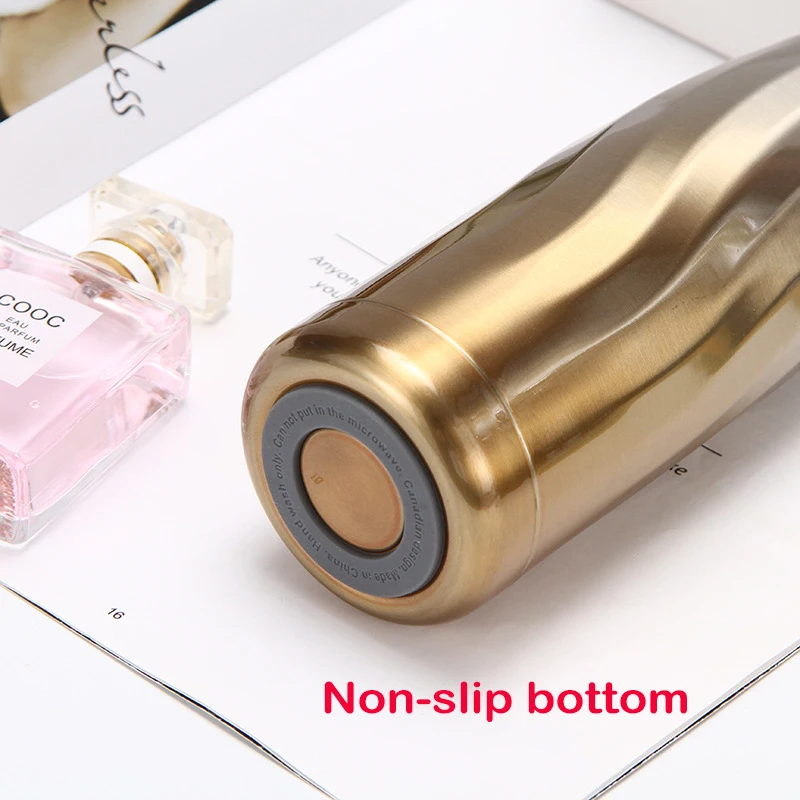 500ml double wall stainless steel unique water bottle keep warm cold bowling ball shape