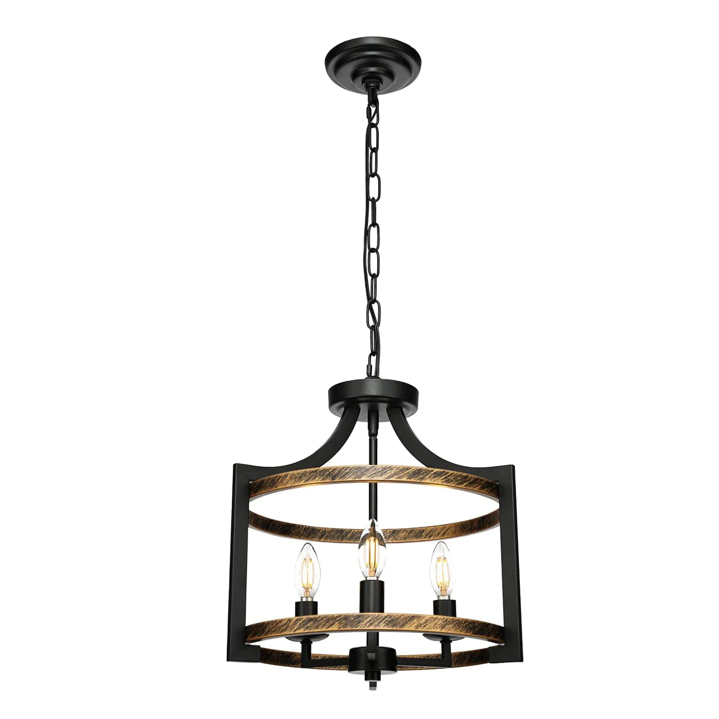 Rustic Farmhouse Chandeliers Deco Adjustable Kitchen Island Hallway Bedroom Hanging  Birch Wood Finish Chandelier Pendant Lights