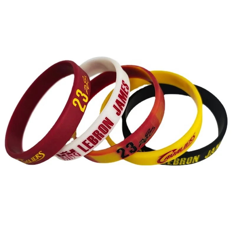 Factory Custom Logo Basketball Silicone Bracelets Basketball Silicone Bracelet Silicone Rubber Wristband