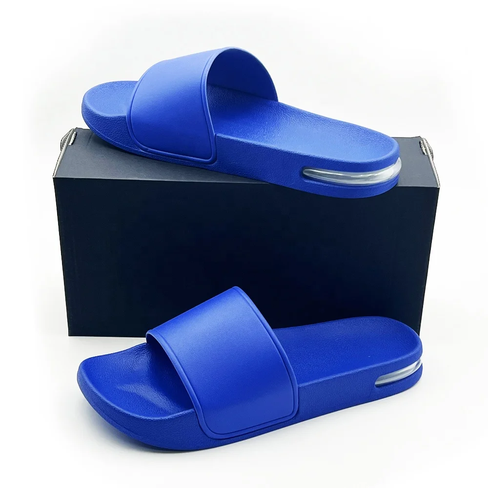 Wholesale Designer 3D Embossing LOGO Sports Air Cushion EVA PVC Flip flop Custom Slides Sandals Slippers for Men