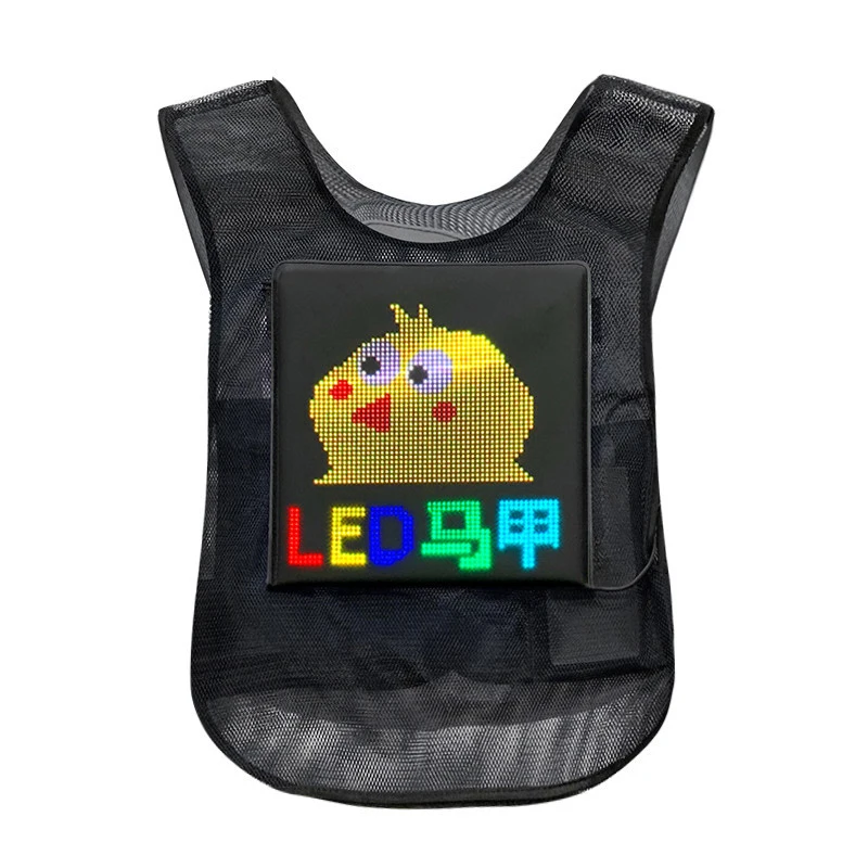 2022 New Design Programmable Flexible LED Display LED Vest Turn Signal Safety Vest LED Vest