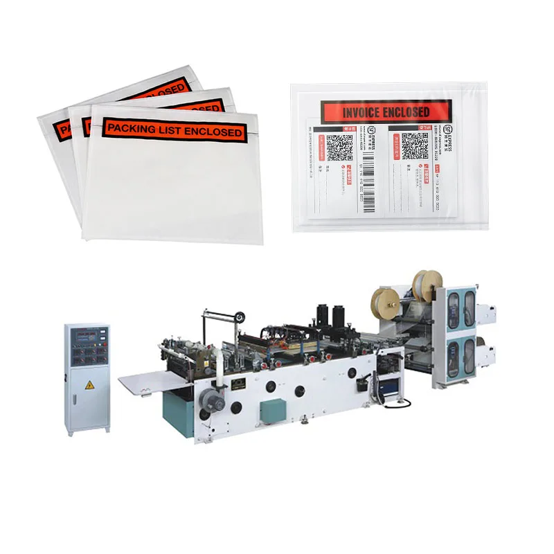 High Quality Competitive Price Professinal Clear Top Loading Adhesive Packing List Pouch Making Machine