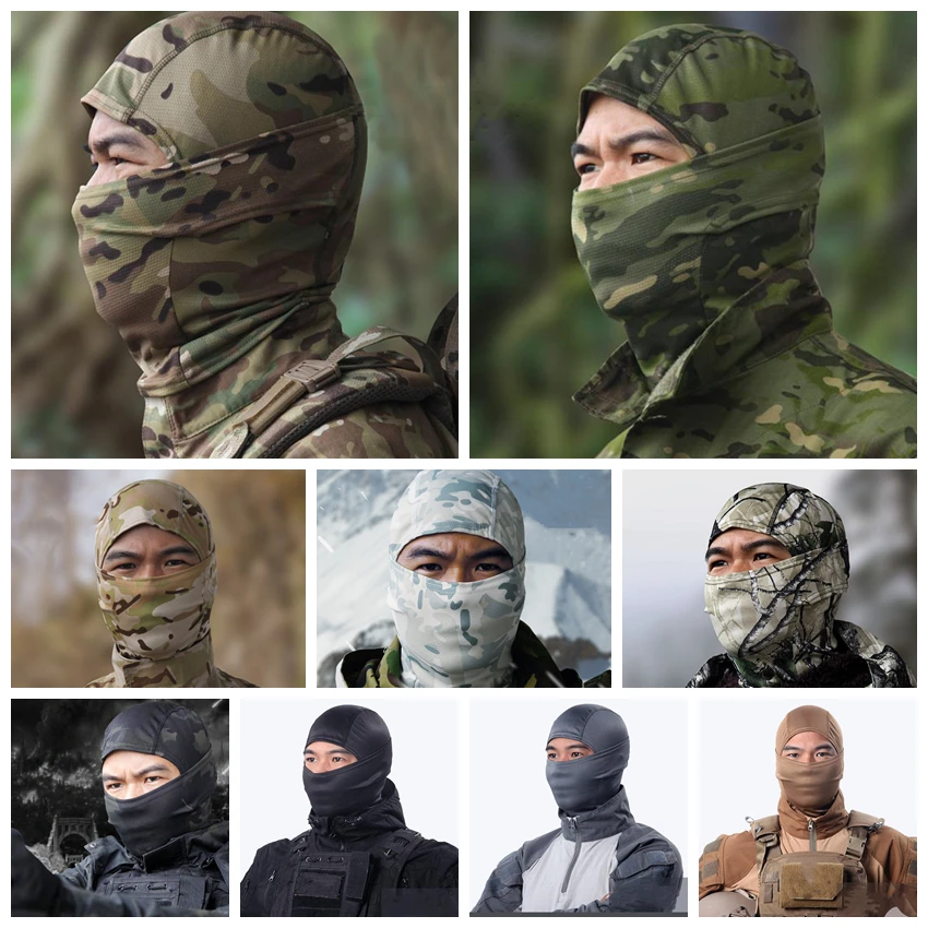  Прямая поставка Наружная камуфляжная вязаная Балаклава для мужчин и женщин велоспорта походов катания на