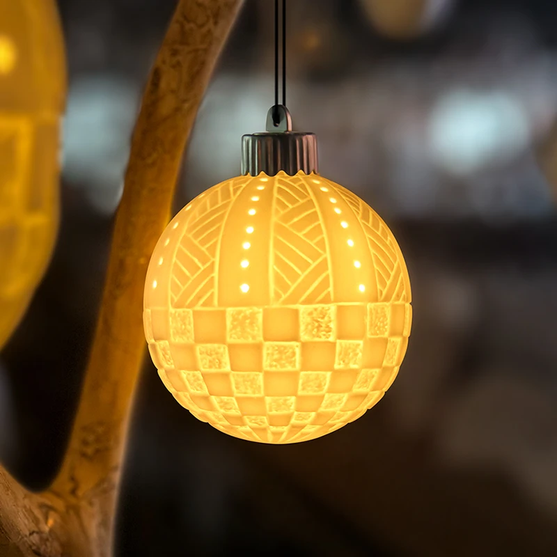 Christmas Hanging Pendants PET LED Transparent Light Christmas Tree Ball Hanging Lights