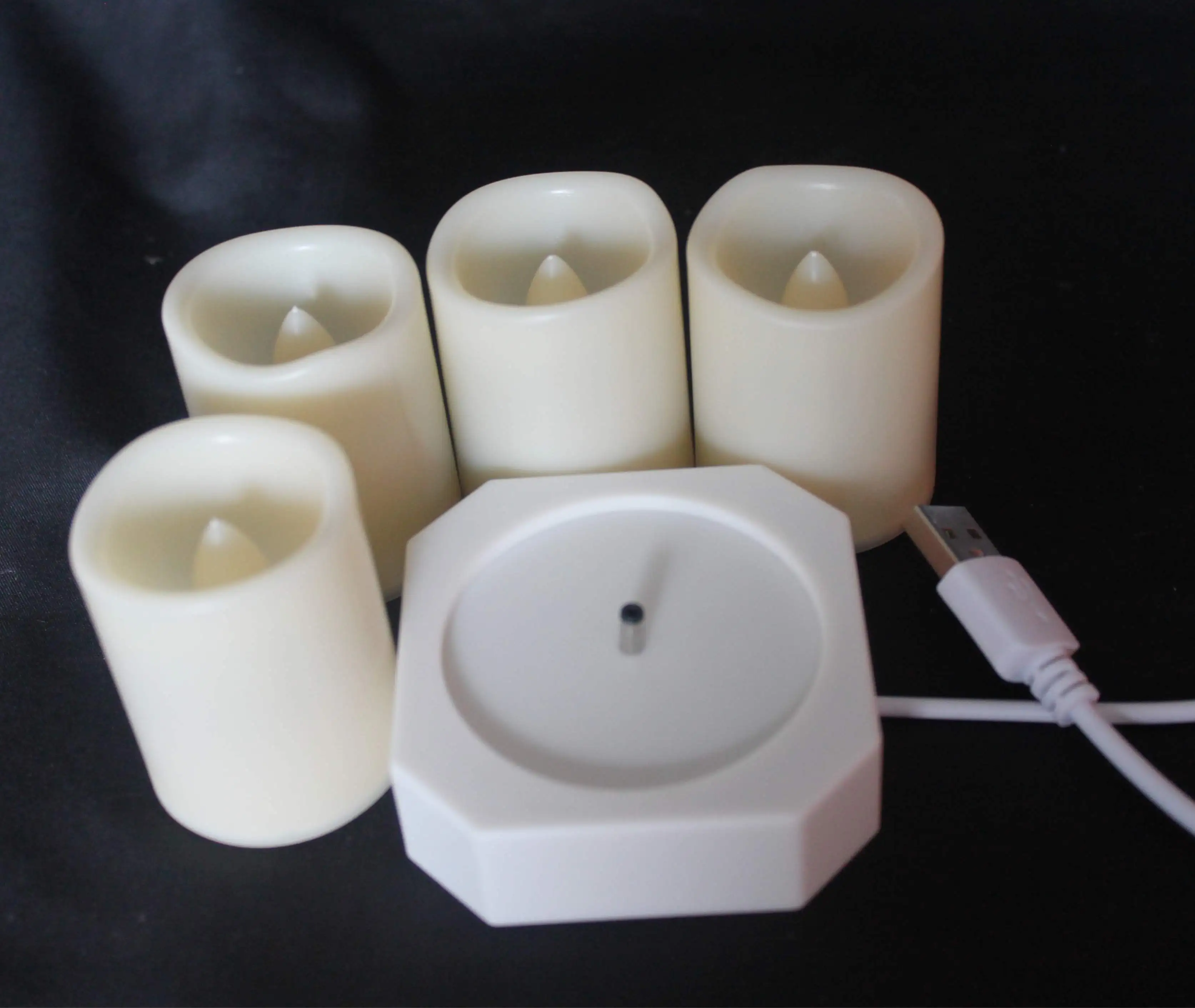 Rechargeable LED electronic candle light creative light sense romantic LED candles