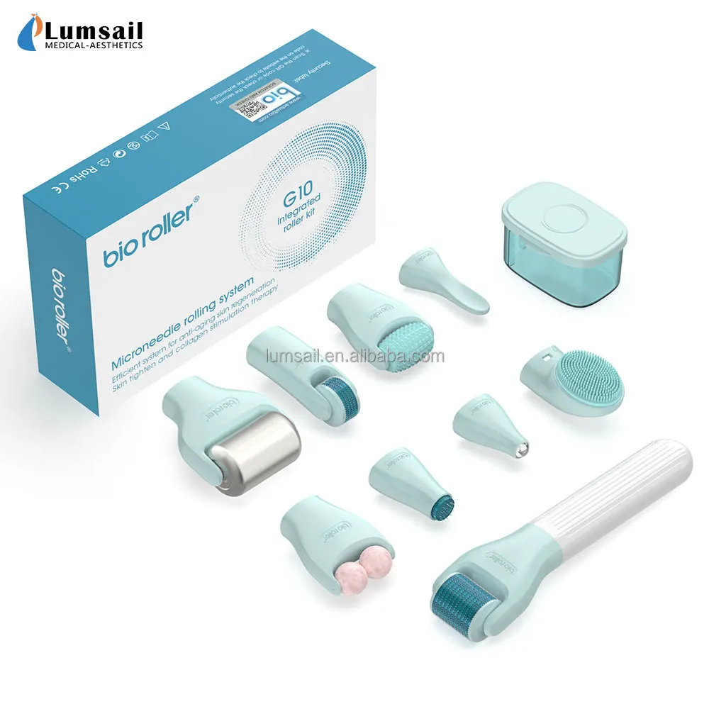 Facial Massage Roller 10 in 1 Micro Needle Derma Roller OEM Factory