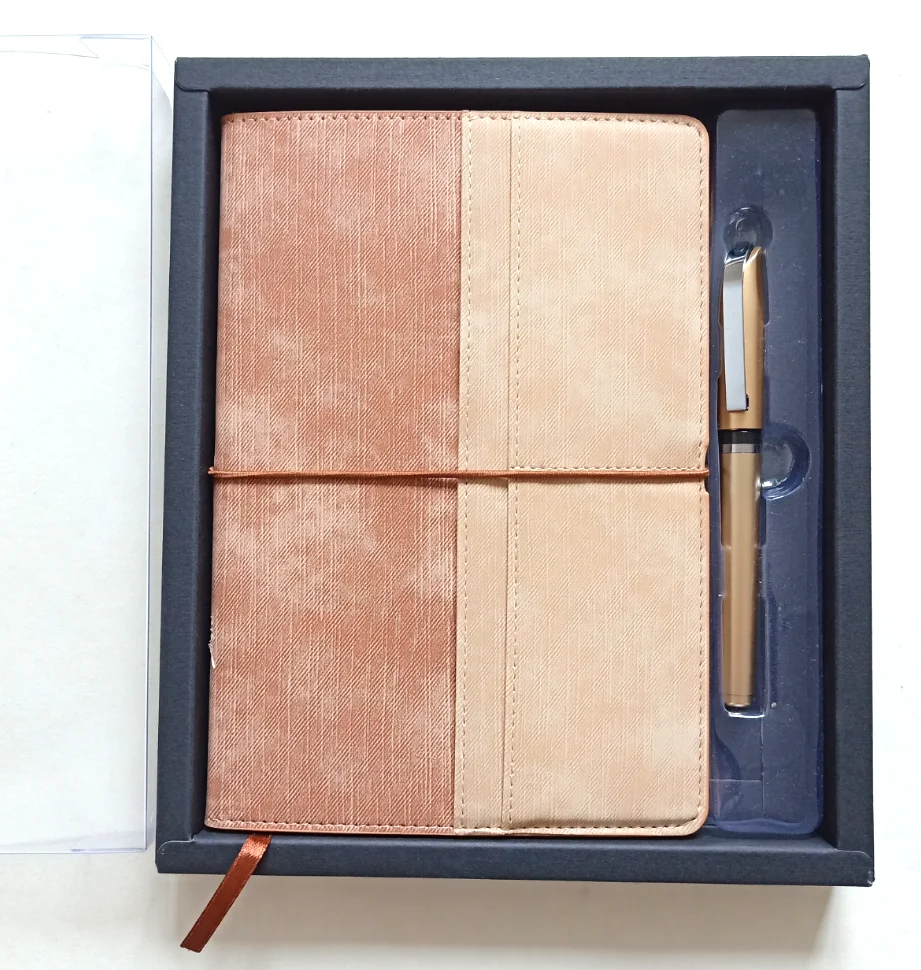 quality custom executive notebook diary and pen gift set for office stationery