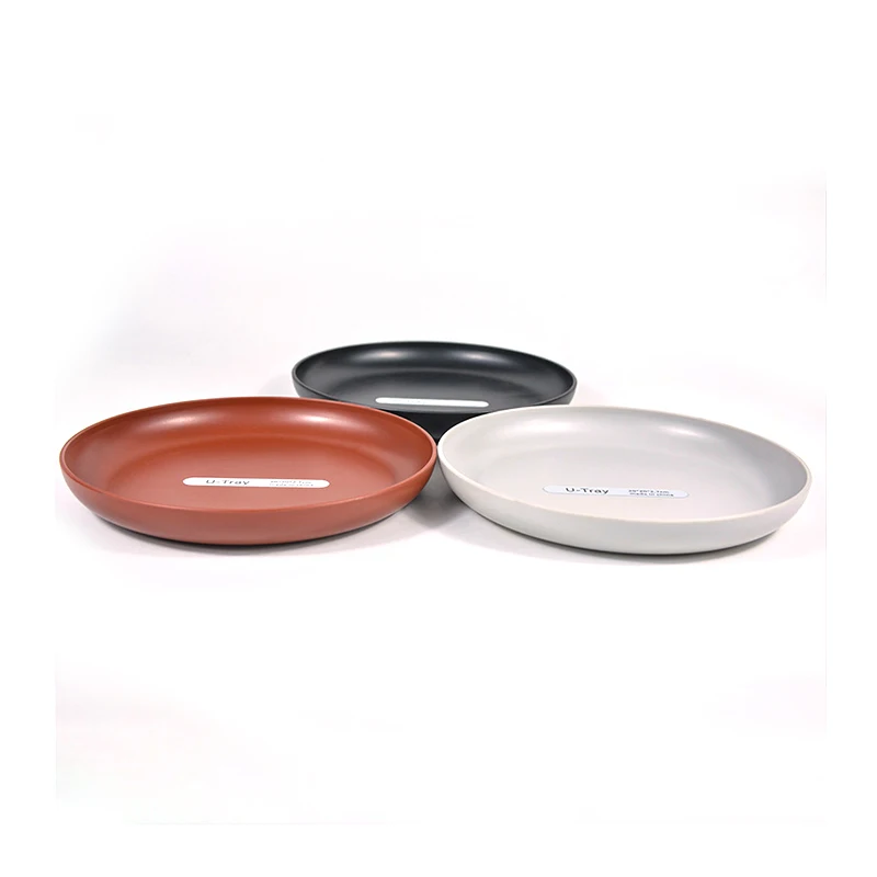 Factory Outlet Direct Selling Plastic Dinner Plate Home Desktop Storage Multi-Purpose Storage Round Fruit Tray