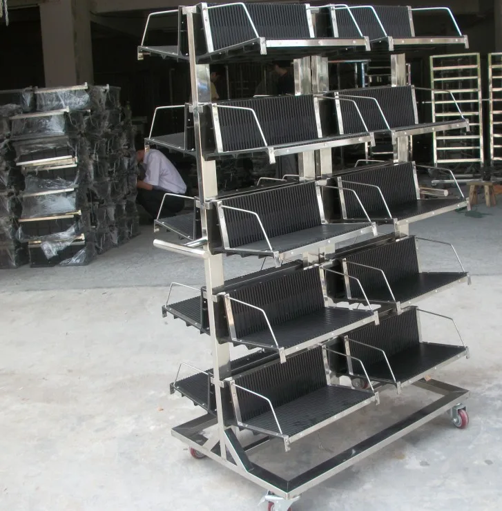 900*600*1300mm ESD PCB Storage Trolley with Hanging Racks/SMT PCB Circulation ESD Trolley/esd Cart
