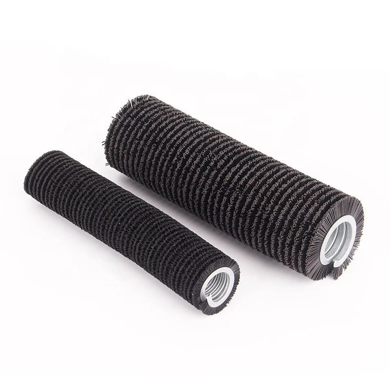 Outward Spiral Cleaning Cylinder Roller Brush with Shaft