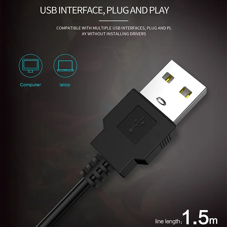 Недорогая офисная проводная USB-мышь 1500 точек/дюйм 1 5 m компьютерная мышь для ПК