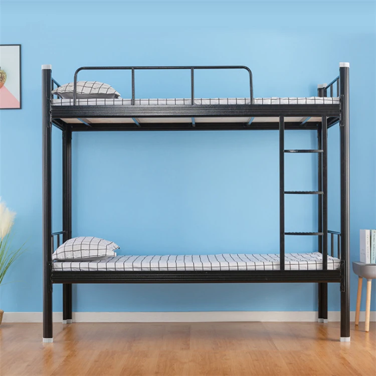 Manufacturer customized adult double iron frame bed staff dormitory school student bunk bed