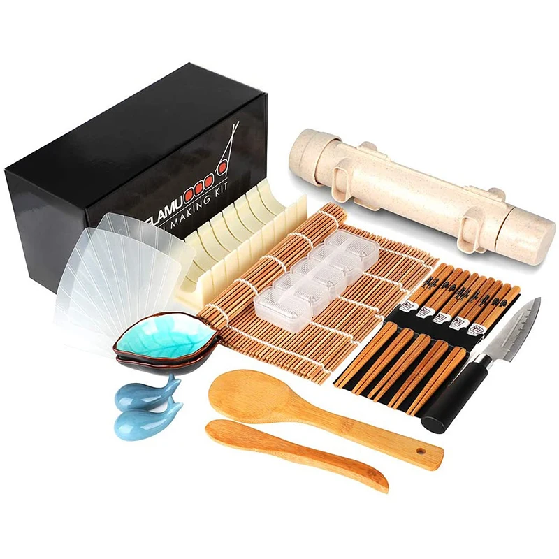  Professional Easy Use Home japanese Plastic Manual DIY Sushi Bamboo Making Serving Kits With