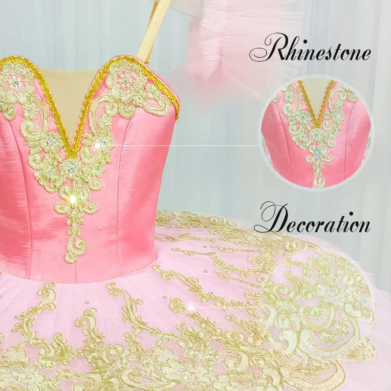 T0342 Adult Classical Pink Ballet Tutu Costume Stage Professional Ballet Tutu For Girls
