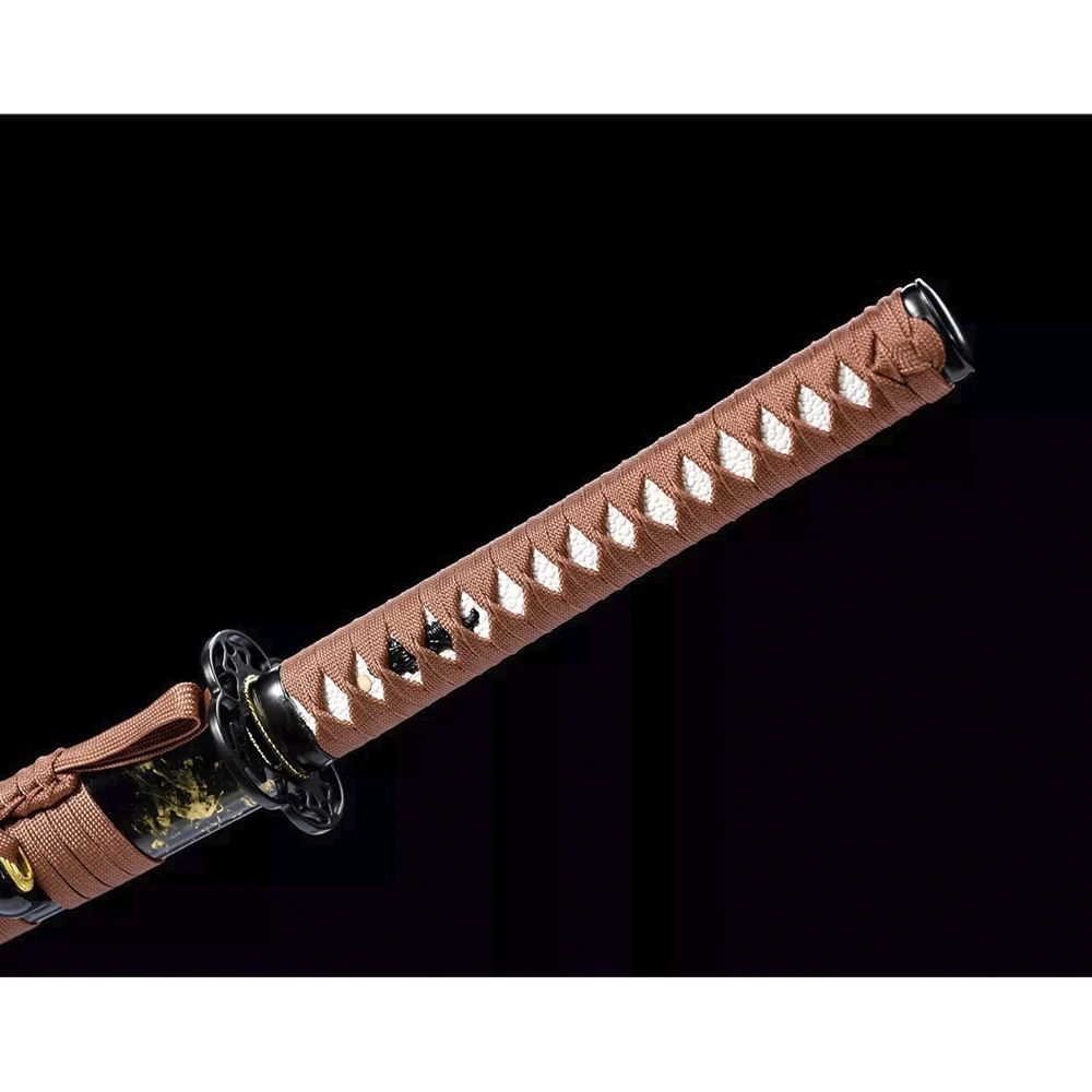 Hot Selling Traditional Sword Full Tang Blade Black Tsuba Japanese Sword Practice Kendo Wood Kids Toy Sword