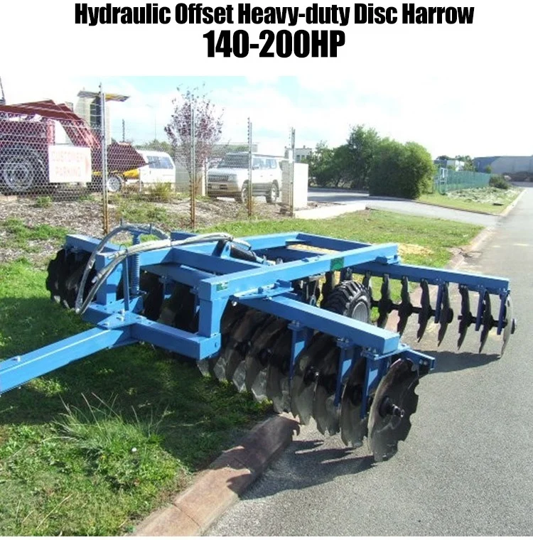 Farm Machinery Agriculture Hydraulic Disc Harrow 32 Blades Mini Offset Heavy Duty Disk Rotary Tractor Power Harrow for Sale