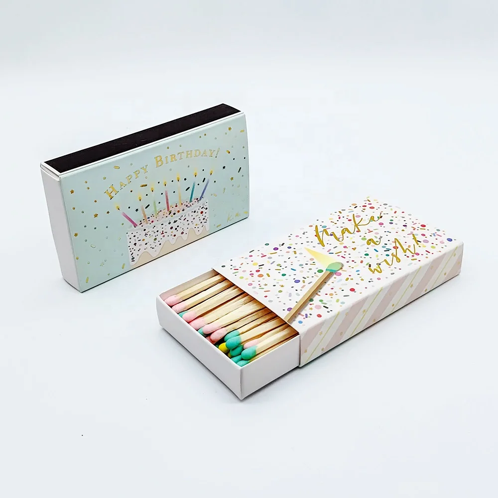 Wholesale custom printed candle box matches Wood Safety Match Sticks Available Box Matches