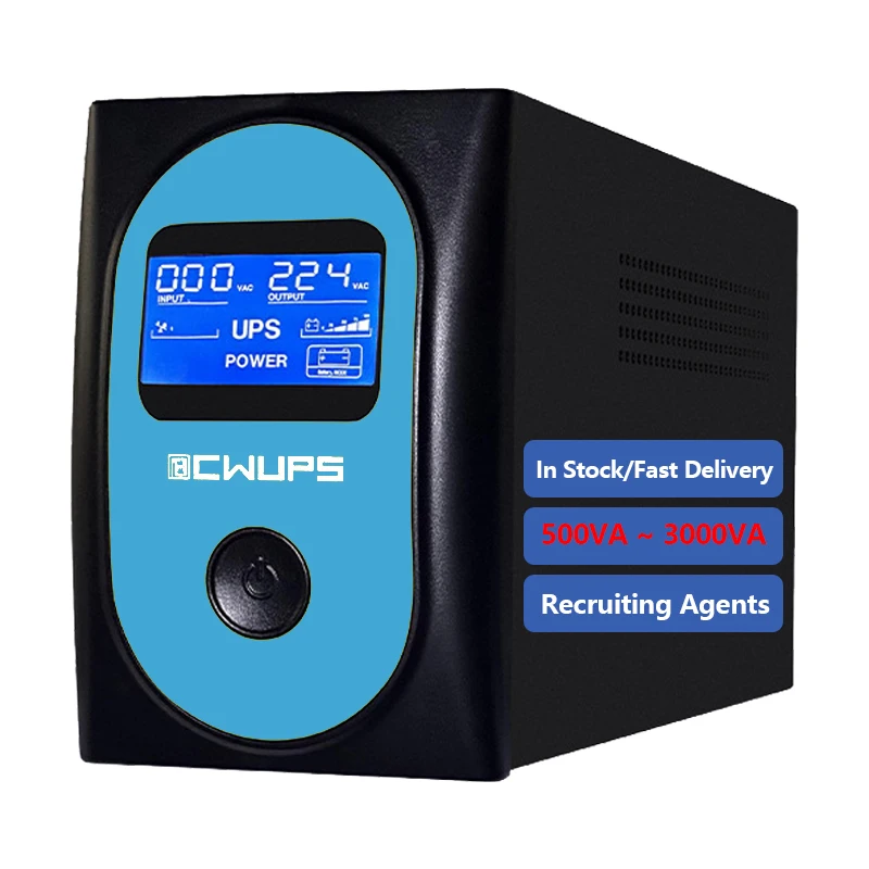 Chengwen High Quality Good Price 1kva 1.5kva 3kva 2kw 600w 1000w 1200watt Home Age AC Offline UPS Battery Cabinet