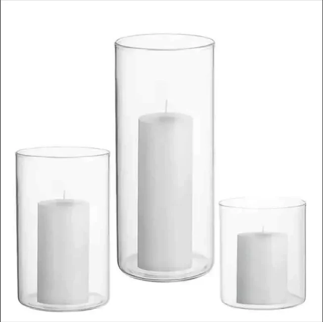 wholesale 6inch 8inch glass jar Creative Religious activities candle church 7 days church Christmas candle prayer glass vessels