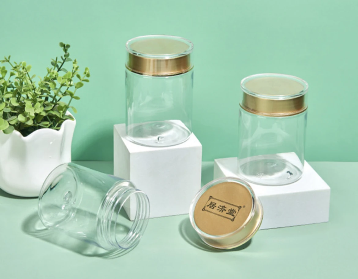 Food Grade PET Container Plastic Jars for Peanut Butter Honey Jams With Screw Top Lid