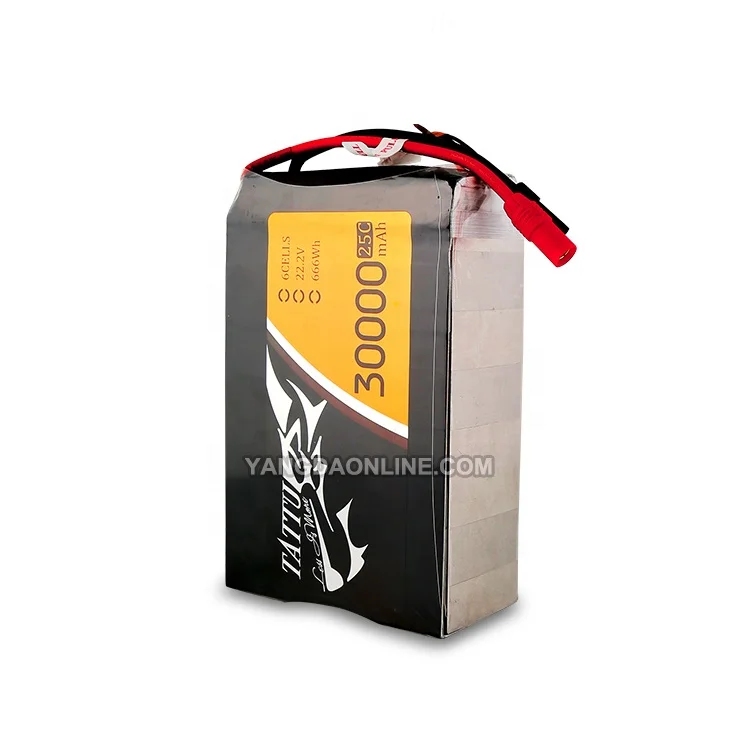 
Drone Lipo Battery Tattu 30000mAh 22.2V Pack with AS150 +XT150 Plug 