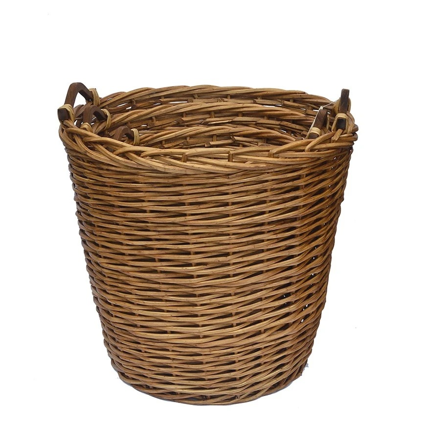 
Wicker baskets with wood handles Willow baskets for picnic 