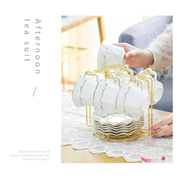 NEWELL Ceramic Tea  Suit Light Luxury Living Room Simple Kung Fu Tea Cup Scented Teapot Cup with Tray Exquisite Tea Set