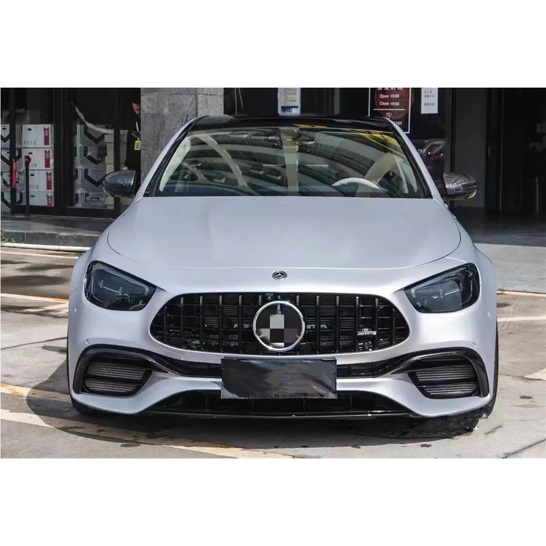 Car accessories for Mercedes benz E class w213 2018-2020 to AMG63 front rear bumper,grille ,hood,headlights,taillights,rear door