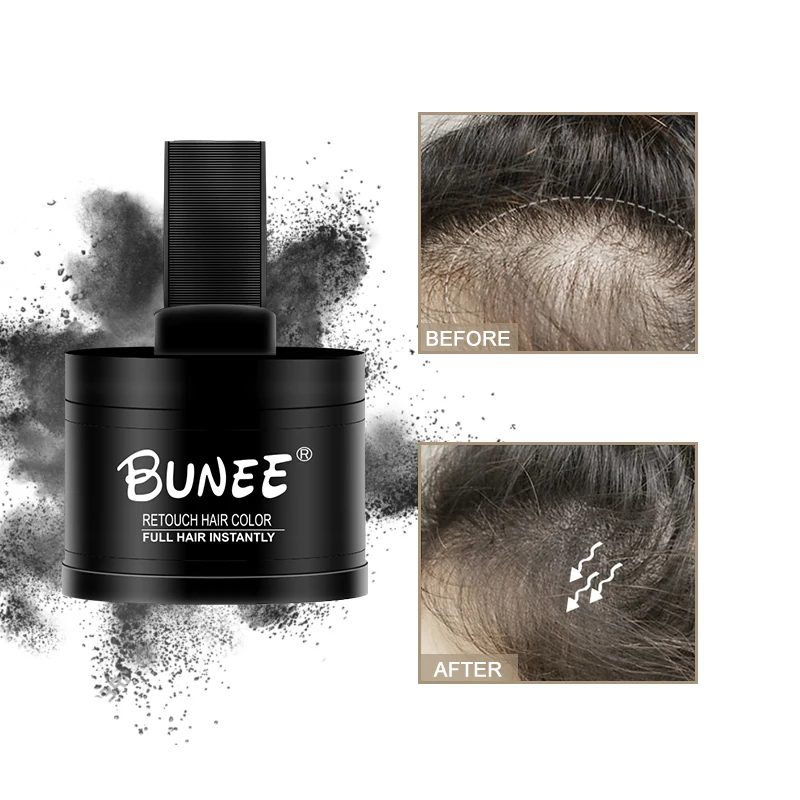 Консилер для корней, черная пудра для теней для волос