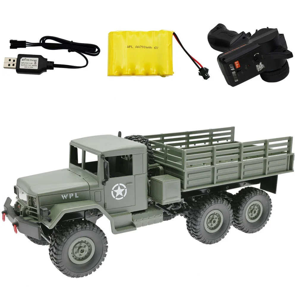 WPL B16 2.4g 6wd rc truck military 6 wheels