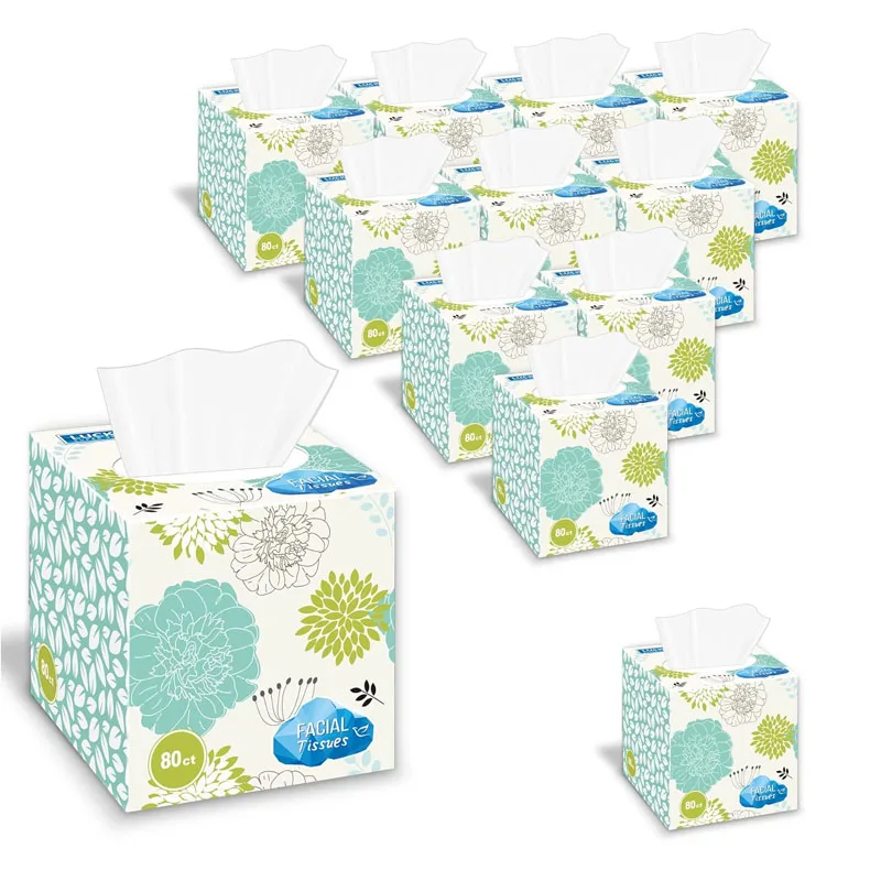 Cheap Price Dry Facial Cleansing Tissue Facial Tissues Boxes Cube 2 Ply 550 Sheets Soft Facial Tissue