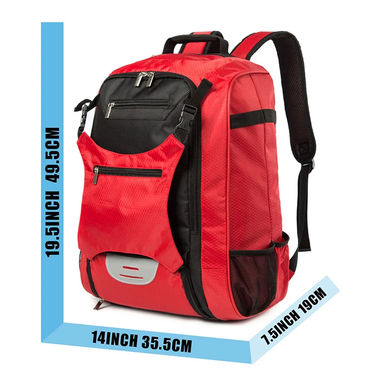 Custom Large Capacity Cool Baseball Bags Holds 4 Tee Ball Bats Helmet Cleats Baseball Backpack With Shoes Compartment