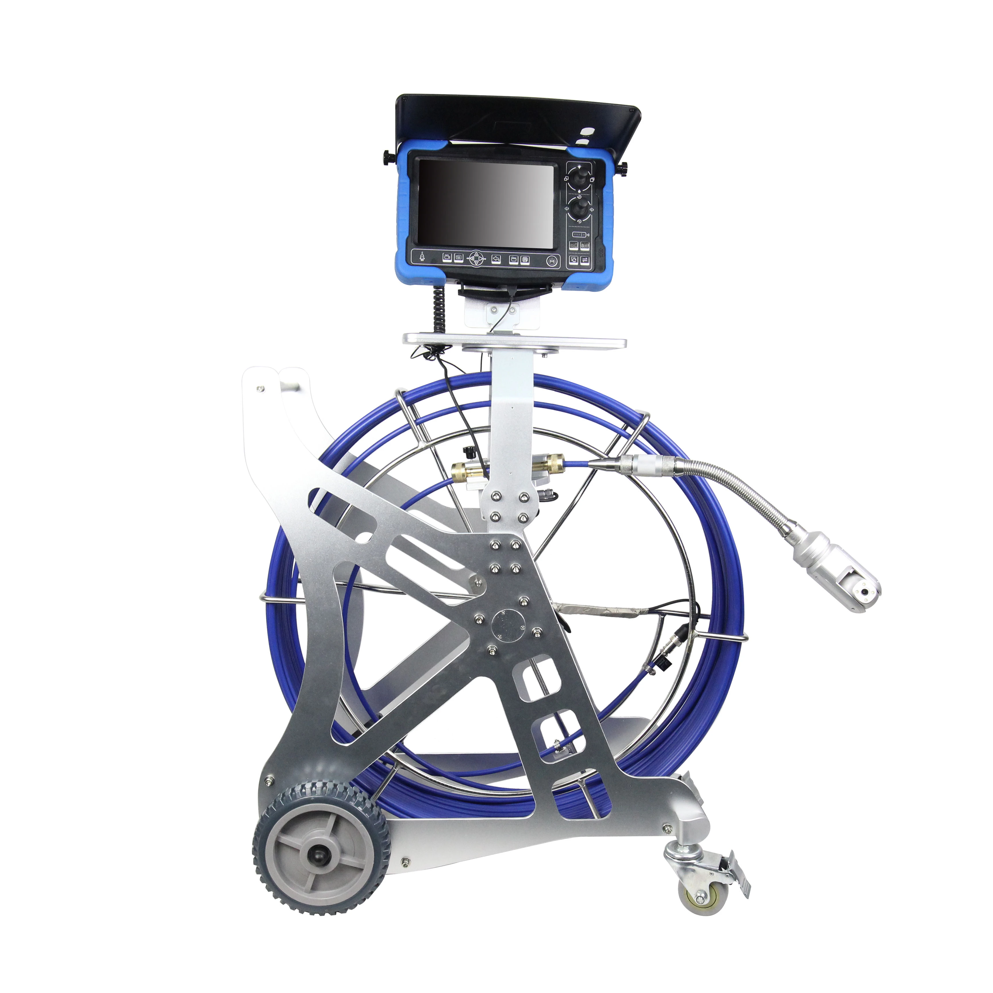 1080P 9 Inch Monitor 60M Cable Wireless Sewer Pipe Endoscope Inspection Video Camera System With DVR For Pipeline Inspection