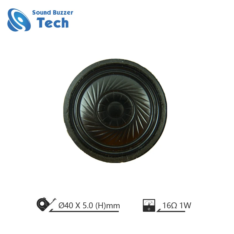 Free sample small loudspeaker unit headset dynamic horn 16ohm 1w 40mm earphone speaker