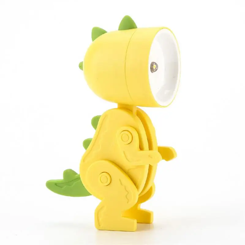 High Quality Mini Dinosaur Night Light Cute Dinosaur Design Folding Table Lamp Battery Powered For Bedroom Living Room Decor