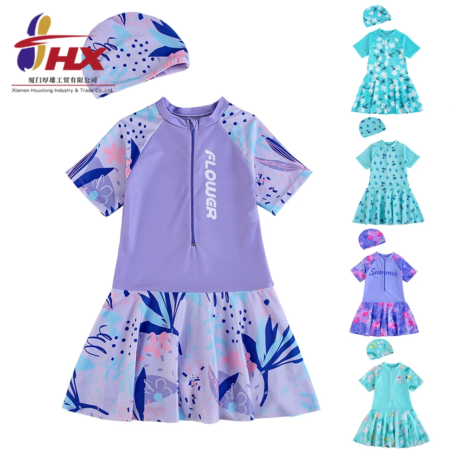 2023 New One Piece Kids Swimsuit Custom Bathing Suit Baby Girls Tankini Swimsuits Children Swimwear