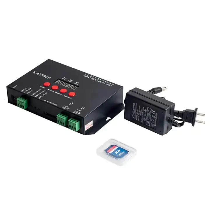 K-4000C SD-карта пиксельный светодиодный контроллер оригинальный ws2812 SPI/DMX DC5V/DC12-24V программируемый dmx света
