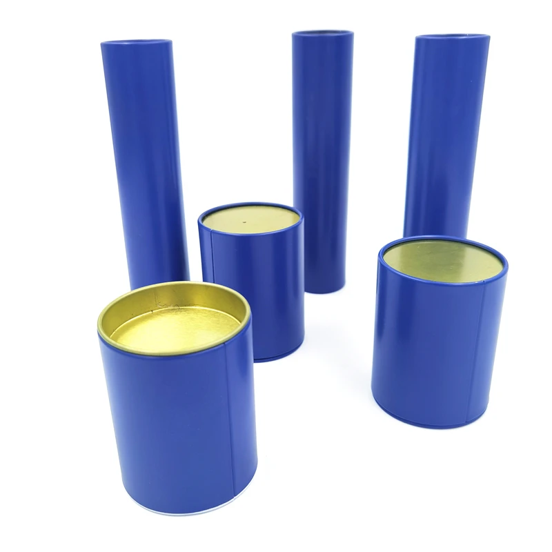 
customized logo small cans tinplate whiskey tubes packaging with lid 