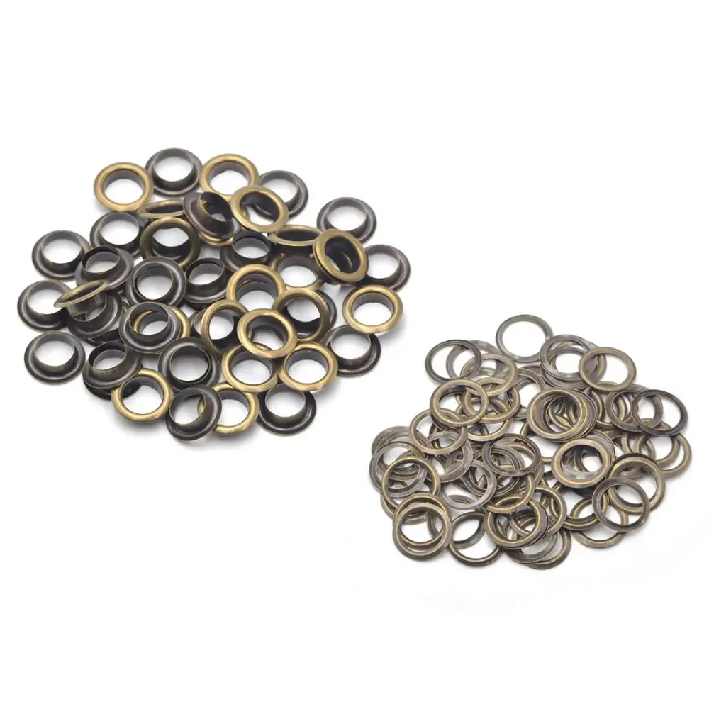 Antique Brass Color Material Bronze Grommet Eyelet With Washer Fit Leather Craft Shoes Belt Bag Diy Supplies Accessories