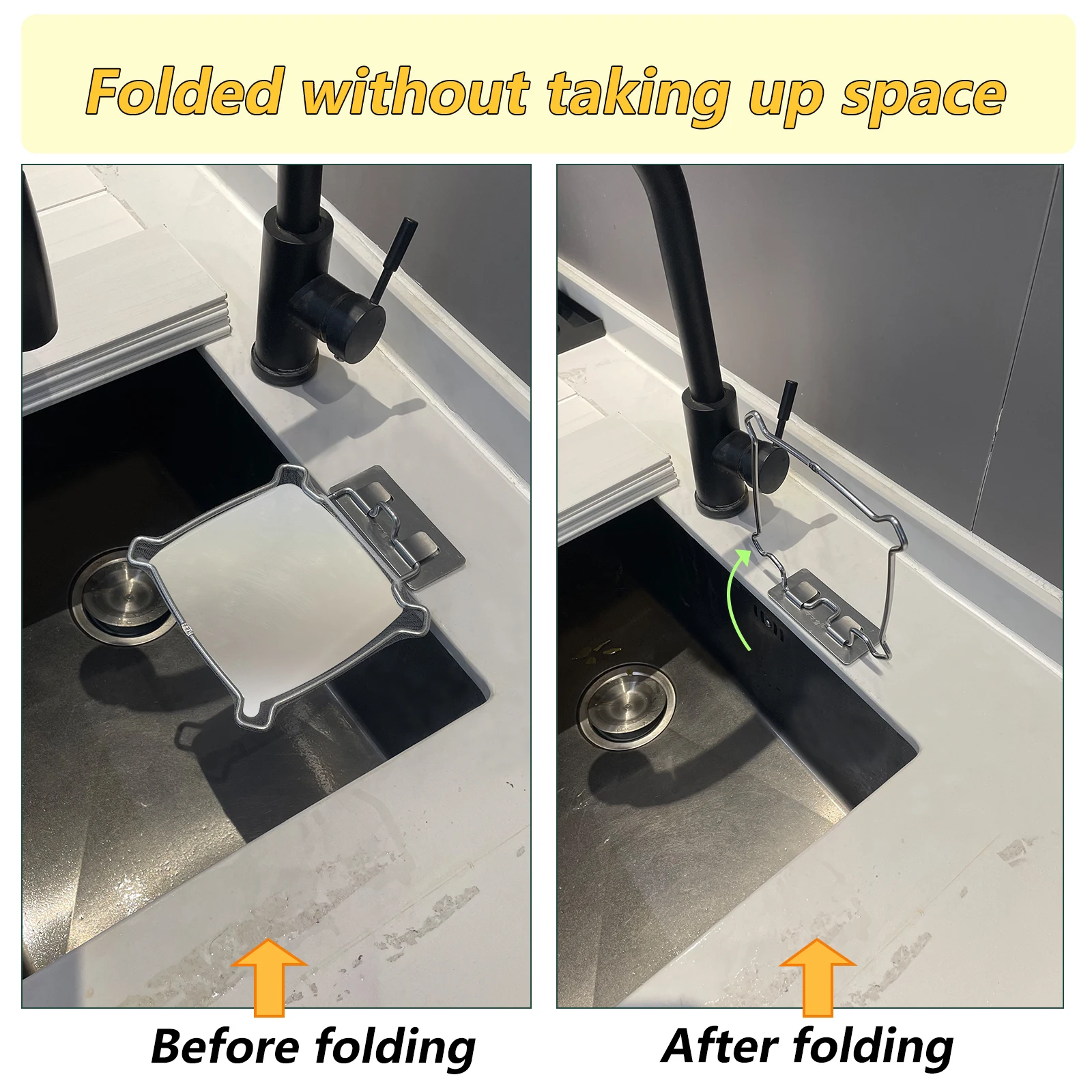 Stainless Steel Kitchen Mesh Bag Stand Sink Filter Drain Rack Sink Strainer Sink Corner Mesh Strainer Kitchen Waste Rack