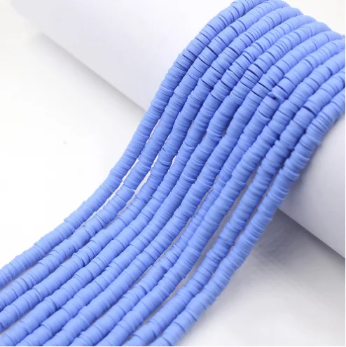 8mm Polymer Clay Beads Flat Round Heishi Vinyl Disc Beads Handmade Loose Spacer Bead for Jewelry Making