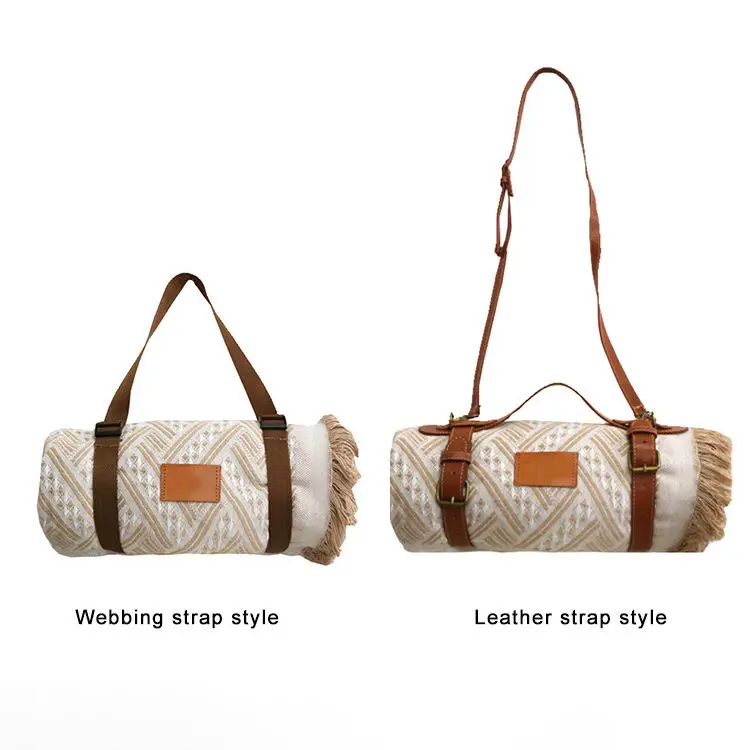 Bohemian Recycled Cotton Luxury Outdoor Picnic Mat Waterproof Picnic Blanket