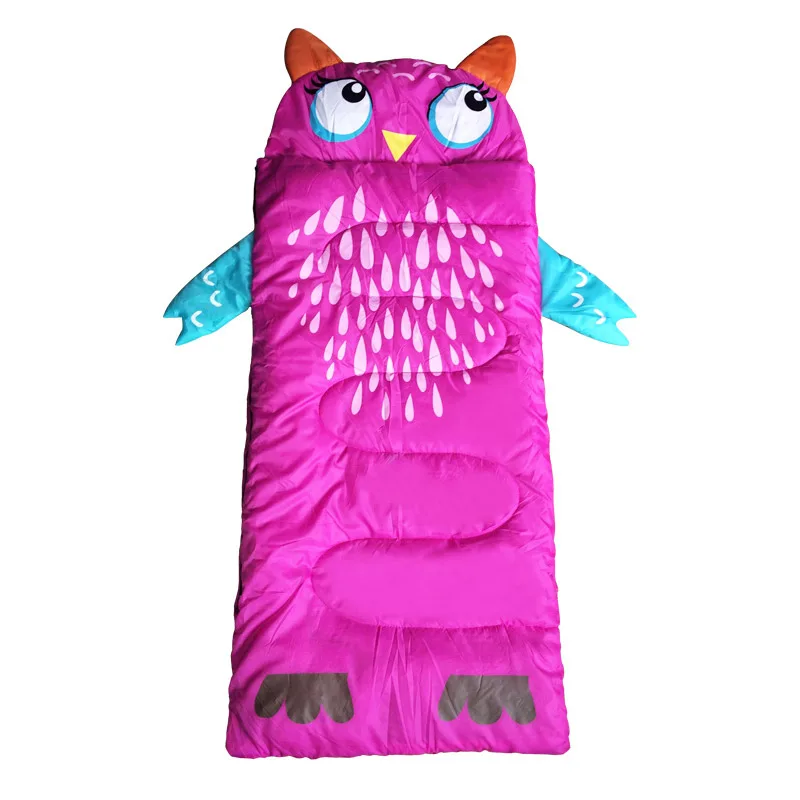 Детский уличный мультяшный толстый хлопковый водонепроницаемый детский спальный мешок с животным рисунком