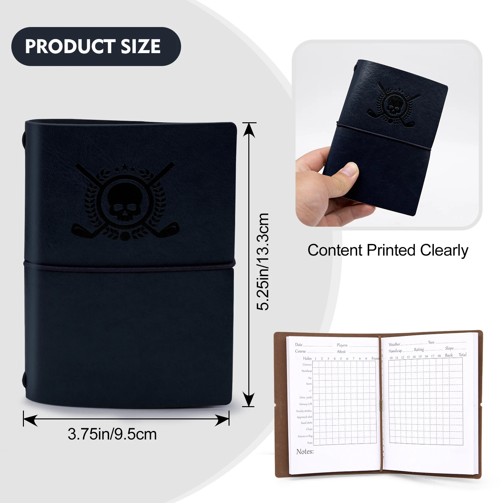 Wholesale Price Golf Scorecard Leather Luxury Yardage Book Cover Golf Scorecard Book Golf Scorecard