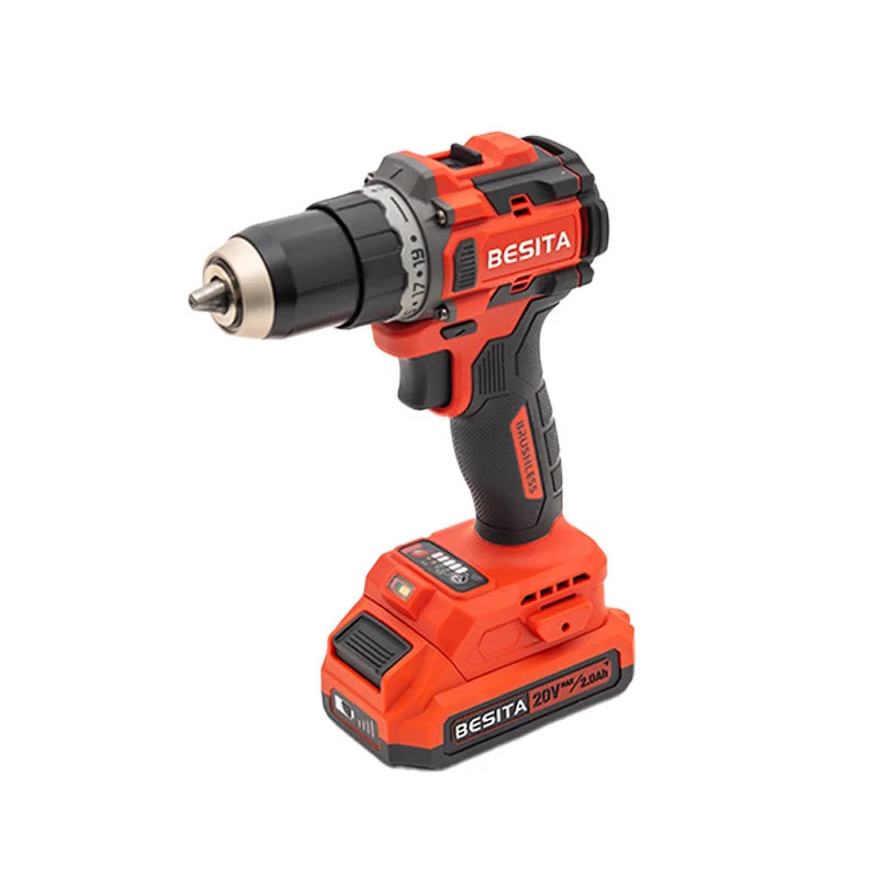 20V  60N.m Portable Brushless Lithium Electric Impact Drill 13mm Rechargeable Battery Cordless Electric Screwdriver