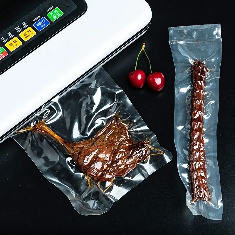 Cheap Promotion food grade storage embossed plastic packaging seal food vacuum bag for food packaging