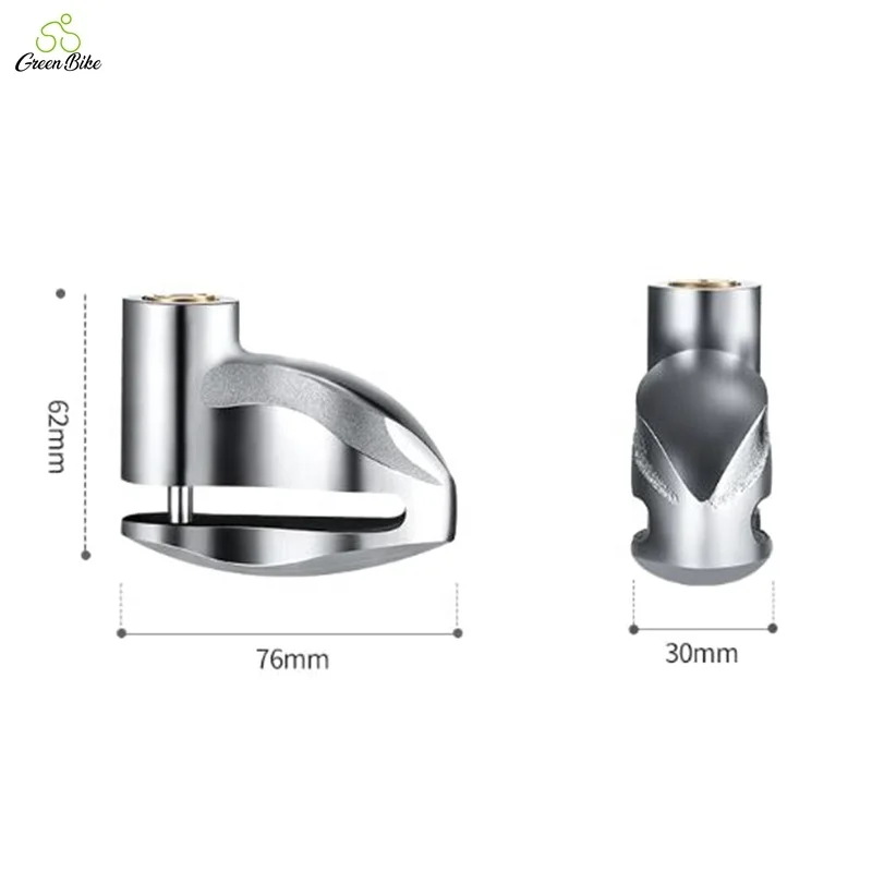 
Green Bike Anti-pry Solid Steel Motorcycle Disc Lock Waterproof Keyless Lock Anti-theft Brake Disc Lock 