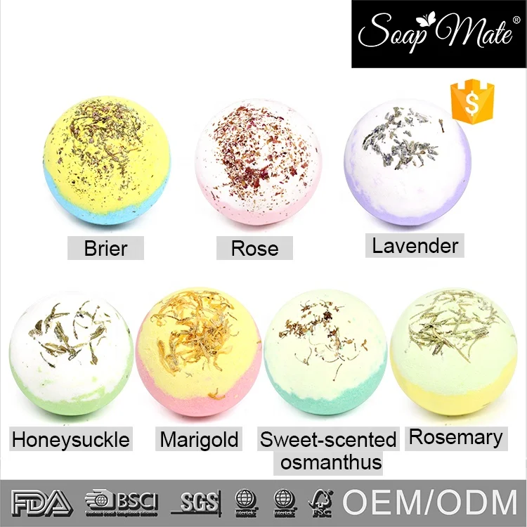 Natural Moisturizer Organic Bath Bomb Calendula Flower Bath Fizzer